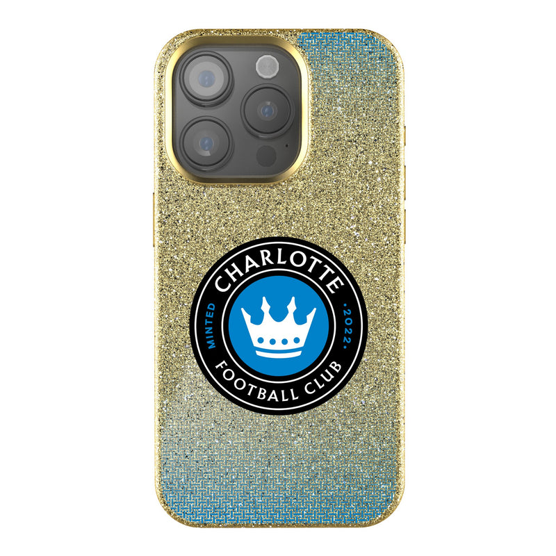 Charlotte FC Linen iPhone Bling Phone Case for Apple iPhone