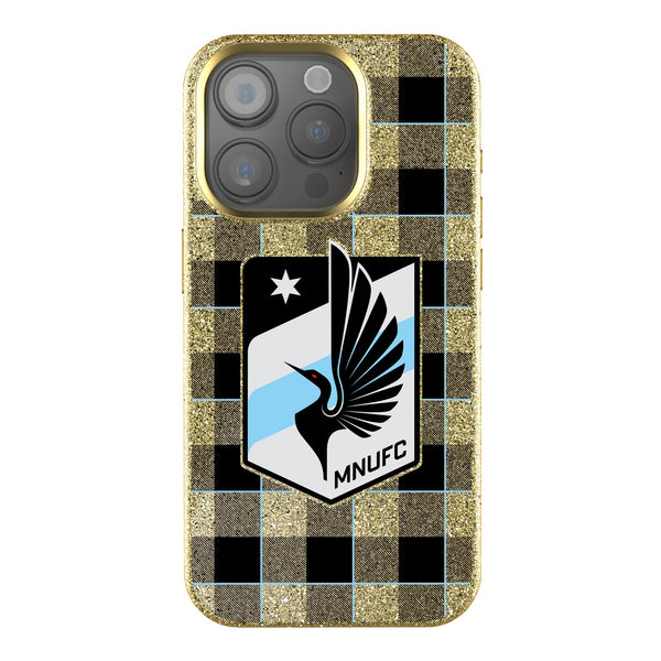 Minnesota United FC   Plaid iPhone Bling Phone Case