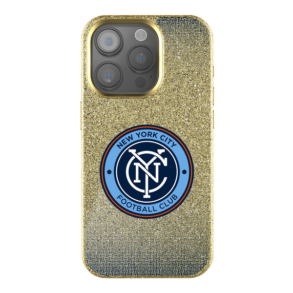 New York City FC Linen iPhone Bling Phone Case for Apple iPhone