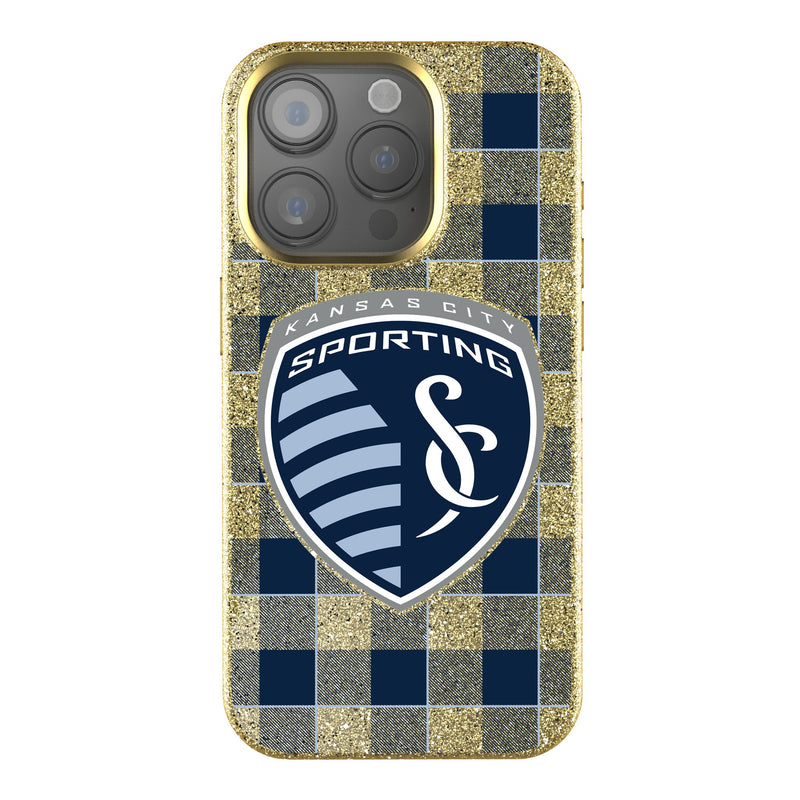 Sporting Kansas City   Plaid iPhone Bling Phone Case