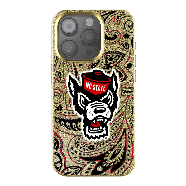 North Carolina State University Wolfpack Paisley iPhone Bling Phone Case