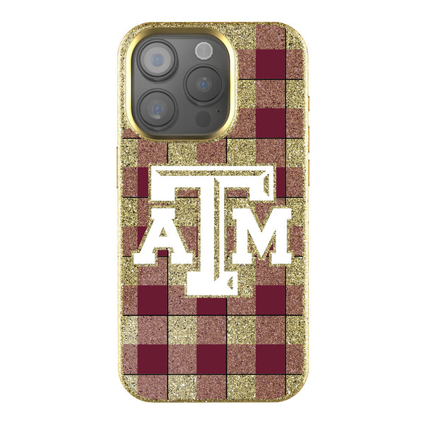 Texas A&M University Aggies Plaid iPhone Bling Phone Case