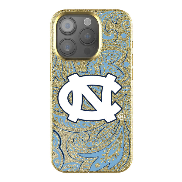 University of North Carolina Tar Heels Paisley iPhone Bling Phone Case