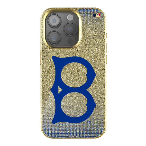 Brooklyn Dodgers 1949-1957 - Cooperstown Collection Linen iPhone Bling Phone Case for Apple iPhone