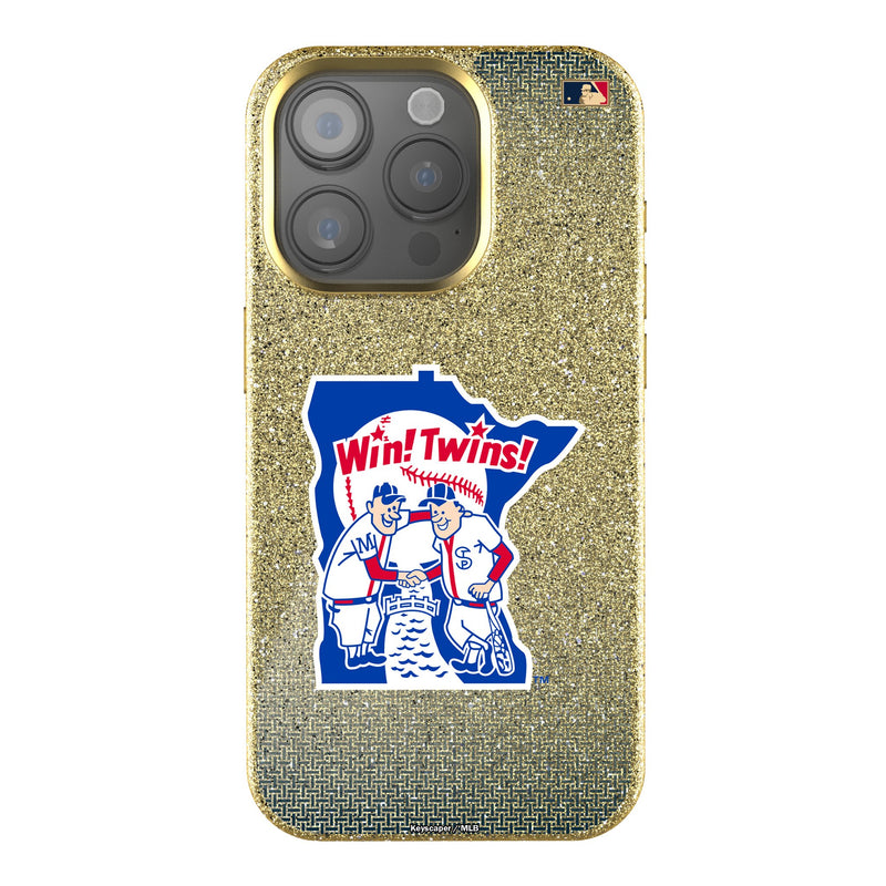 Minnesota Twins 1976-1986 - Cooperstown Collection Linen iPhone Bling Phone Case for Apple iPhone