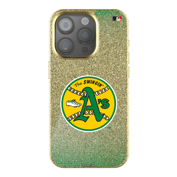 Oakland As 1971-1981 - Cooperstown Collection Linen iPhone Bling Phone Case for Apple iPhone