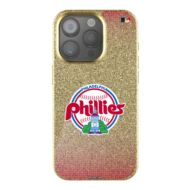 Philadelphia Phillies 1984-1991 - Cooperstown Collection Linen iPhone Bling Phone Case for Apple iPhone