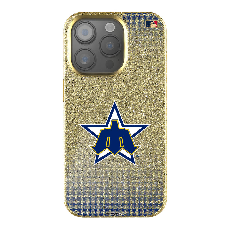Seattle Mariners 1981-1986 - Cooperstown Collection Linen iPhone Bling Phone Case for Apple iPhone