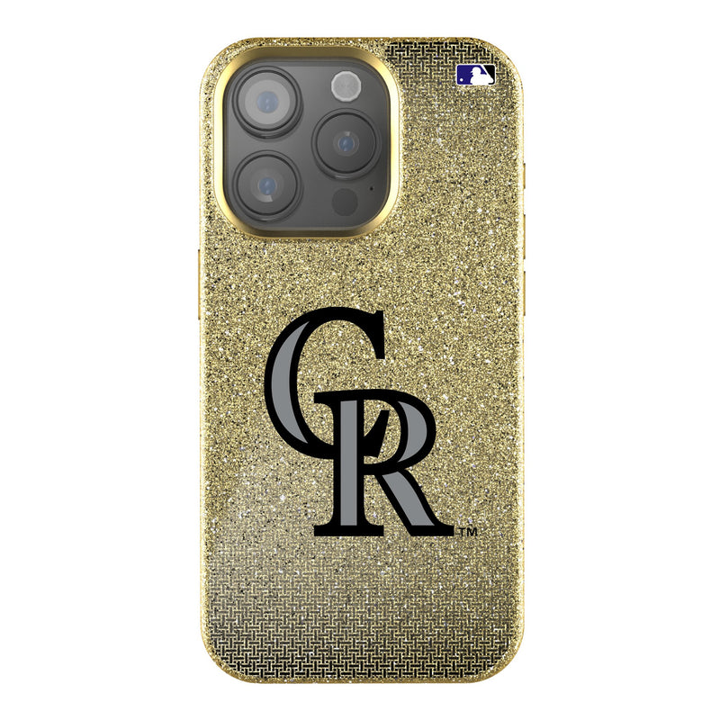 Colorado Rockies Linen iPhone Bling Phone Case for Apple iPhone