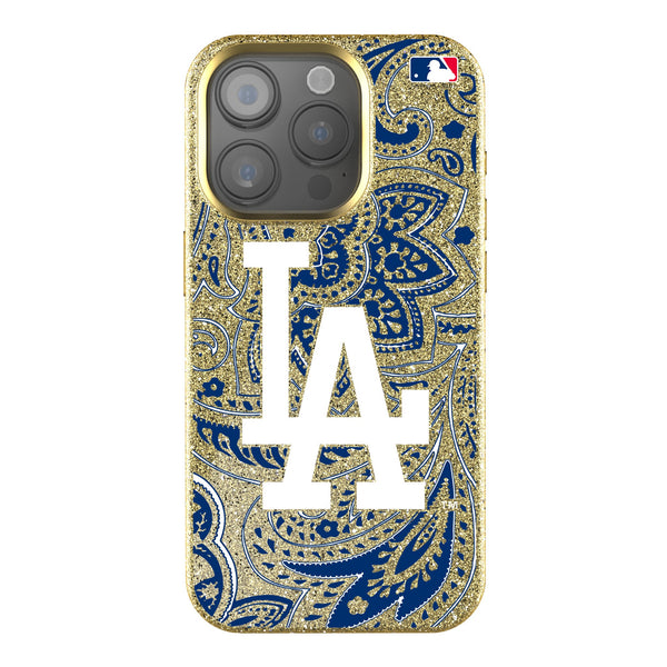 LA Dodgers Paisley iPhone Bling Phone Case for Apple iPhone