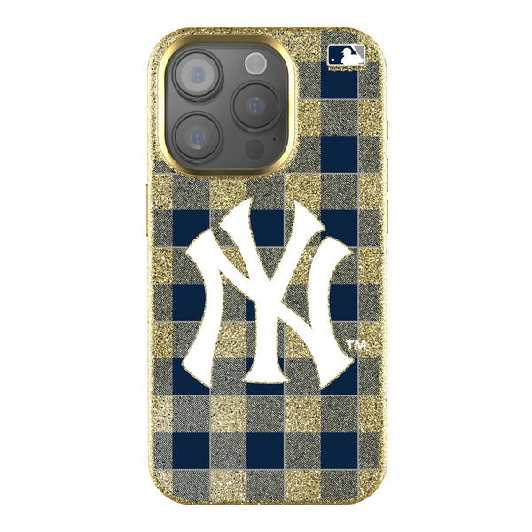 New York Yankees Plaid iPhone Bling Phone Case