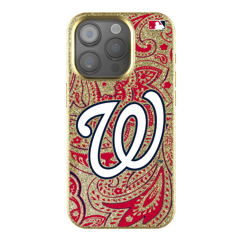 Washington Nationals Paisley iPhone Bling Phone Case