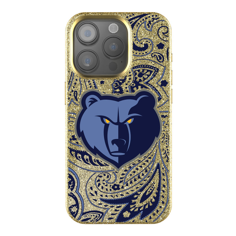 Memphis Grizzlies Paisley iPhone Bling Phone Case