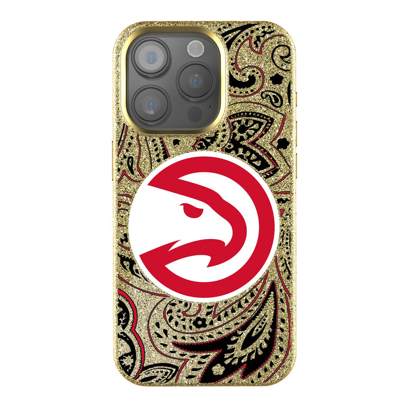 Atlanta Hawks Paisley iPhone Bling Phone Case for Apple iPhone