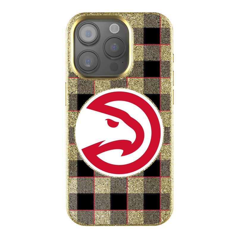 Atlanta Hawks Plaid iPhone Bling Phone Case for Apple iPhone