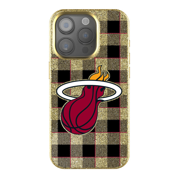 Miami Heat Plaid iPhone Bling Phone Case