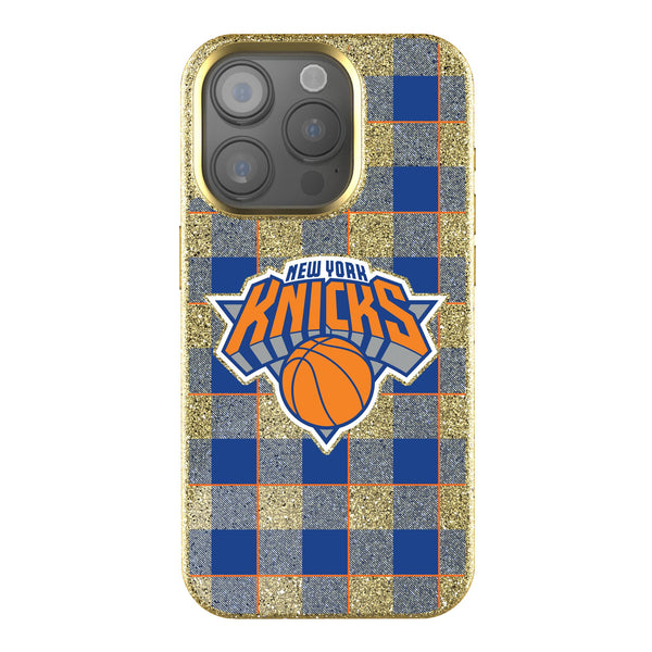 New York Knicks Plaid iPhone Bling Phone Case