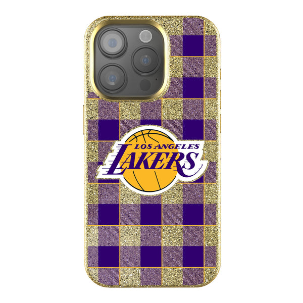 Los Angeles Lakers Plaid iPhone Bling Phone Case