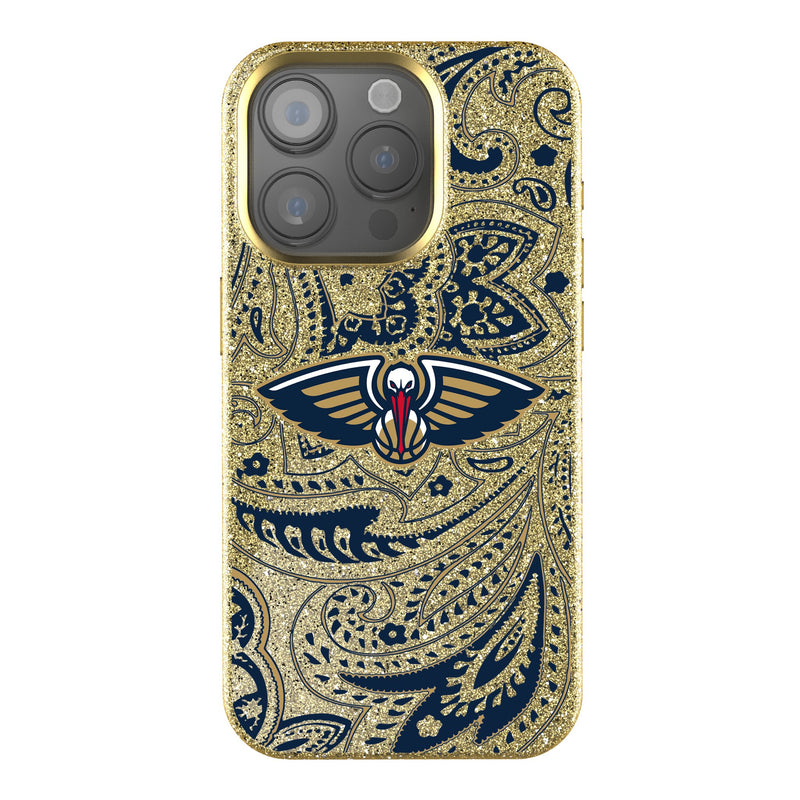 New Orleans Pelicans Paisley iPhone Bling Phone Case