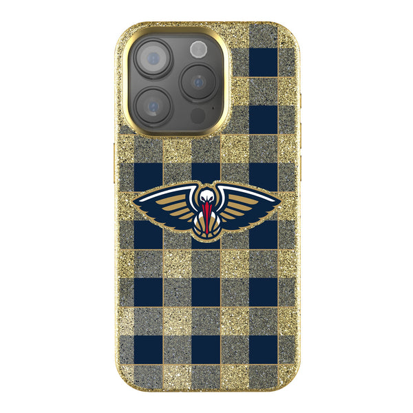 New Orleans Pelicans Plaid iPhone Bling Phone Case