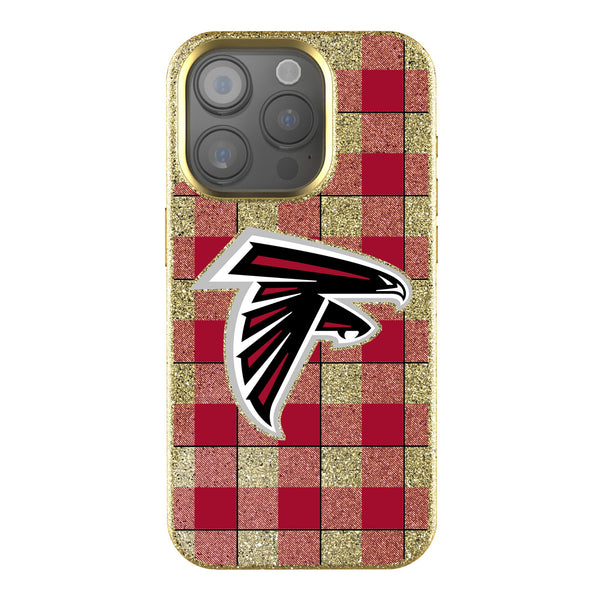 Atlanta Falcons Plaid iPhone Bling Phone Case