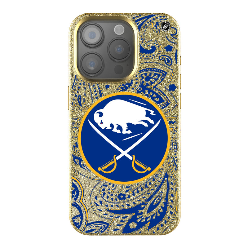 Buffalo Sabres Paisley iPhone Bling Phone Case