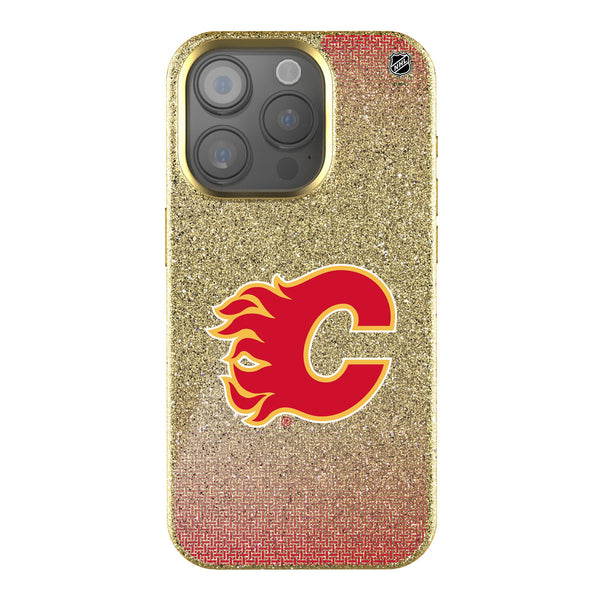 Calgary Flames Linen iPhone Bling Phone Case for Apple iPhone