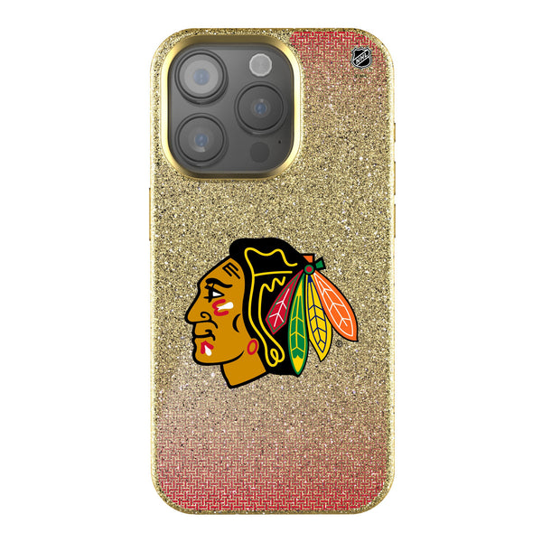 Chicago Blackhawks Linen iPhone Bling Phone Case for Apple iPhone