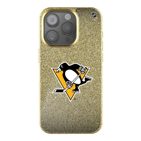 Pittsburgh Penguins Linen iPhone Bling Phone Case for Apple iPhone