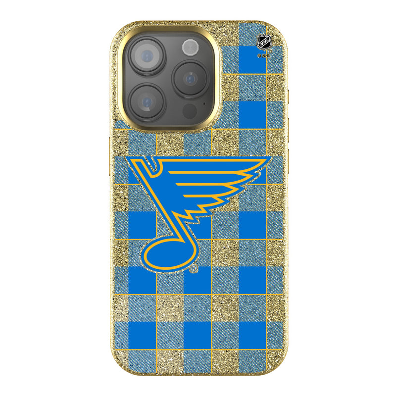 St. Louis Blues Plaid iPhone Bling Phone Case for Apple iPhone