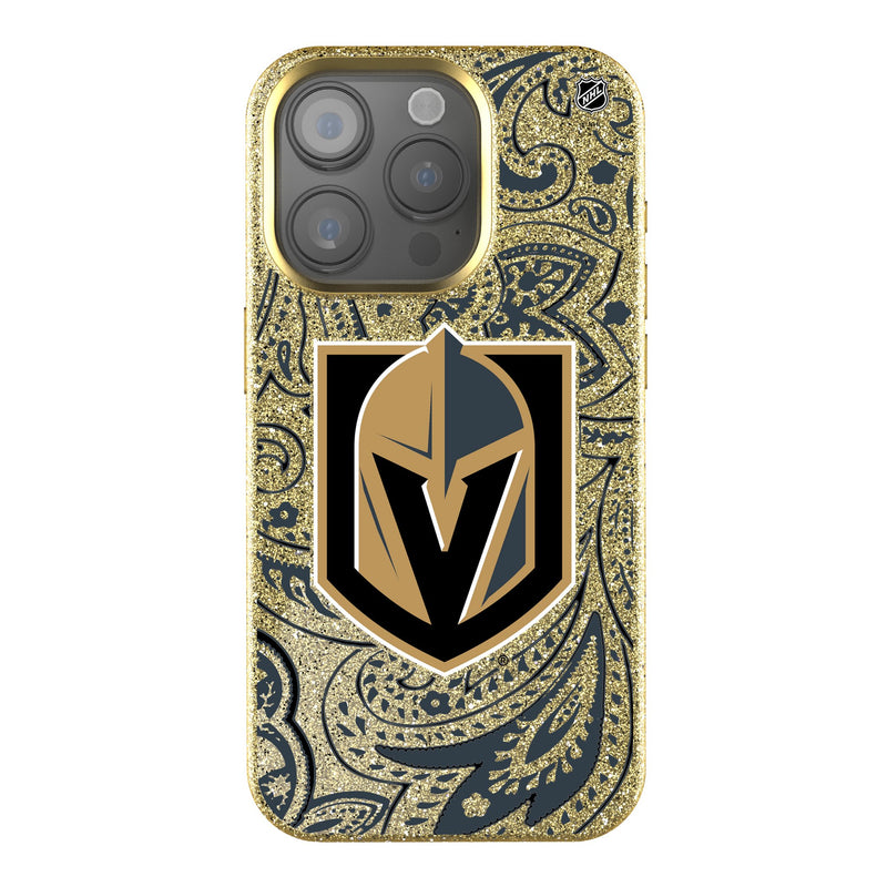 Vegas Golden Knights Paisley iPhone Bling Phone Case