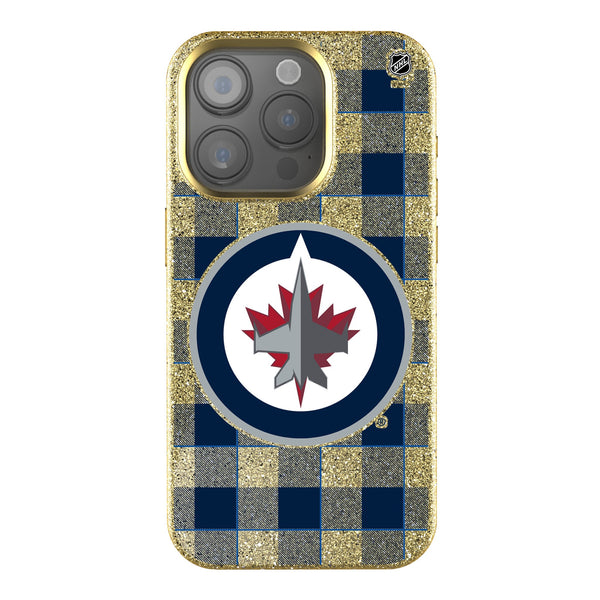 Winnipeg Jets Plaid iPhone Bling Phone Case