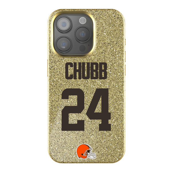 Nick Chubb Cleveland Browns 24 Ready iPhone Bling Phone Case