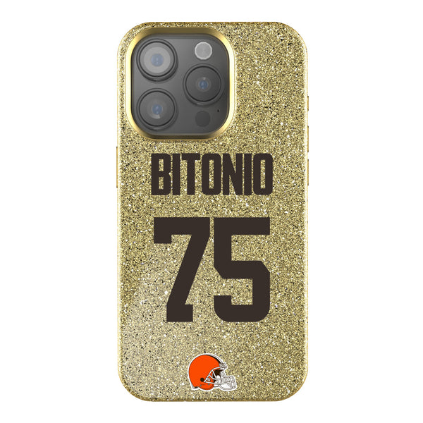 Joel Bitonio Cleveland Browns 75 Ready iPhone Bling Phone Case