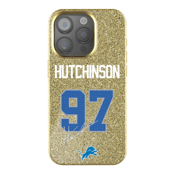 Aidan Hutchinson Detroit Lions 97 Ready iPhone Bling Phone Case