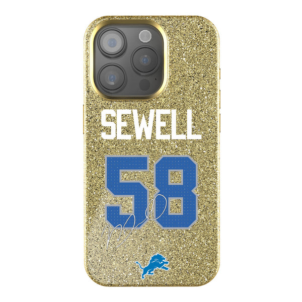 Penei Sewell Detroit Lions 58 Ready iPhone Bling Phone Case