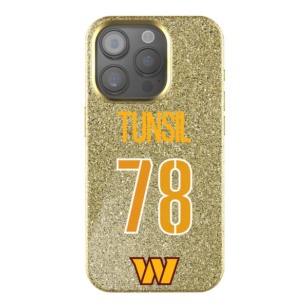Laremy Tunsil Washington Commanders 78 Game Tactic iPhone Bling Phone Case for Apple iPhone