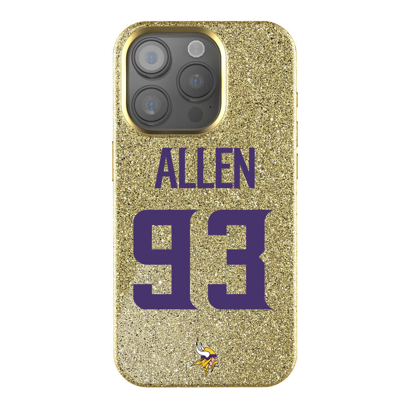 Jonathan Allen Minnesota Vikings 93 Game Tactic iPhone Bling Phone Case for Apple iPhone