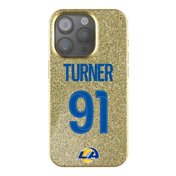 Kobie Turner Los Angeles Rams 91 Ready iPhone Bling Phone Case