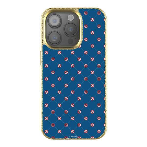 Marvel Avengers Captain America Pattern iPhone Bling Phone Case for Apple iPhone
