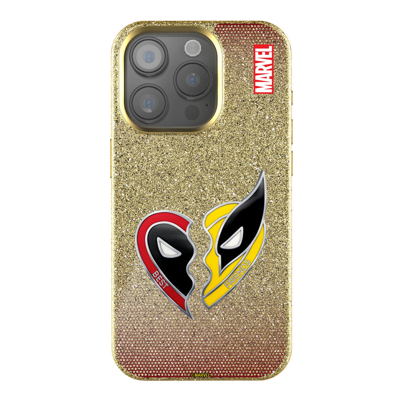 Marvel Deadpool Wolverine Grid iPhone Bling Phone Case