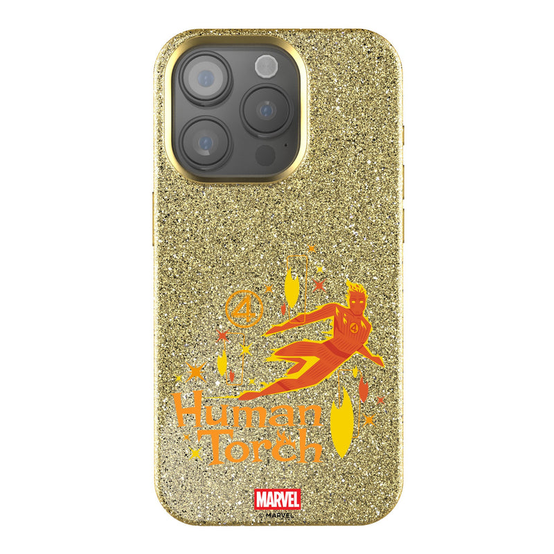 Marvel Human Torch Badge iPhone Bling Phone Case for Apple iPhone