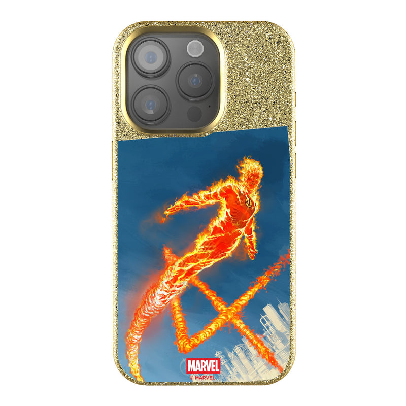Marvel Human Torch Cover Art iPhone Bling Phone Case for Apple iPhone