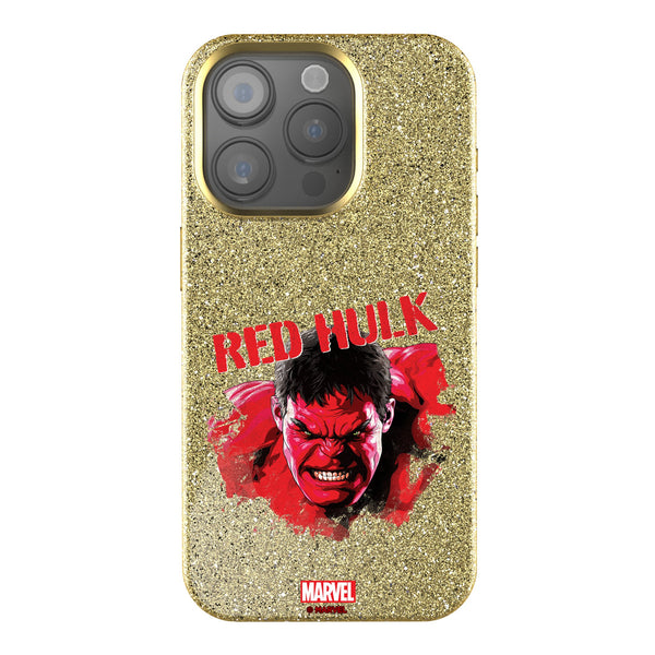 Marvel Avengers Red Hulk Badge iPhone Bling Phone Case