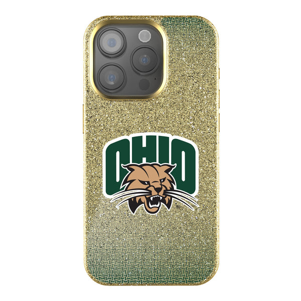 Ohio University Bobcats Linen iPhone Bling Phone Case for Apple iPhone