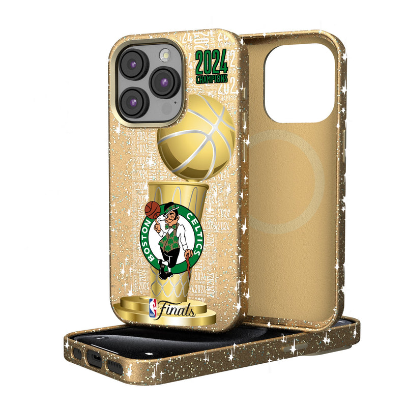 Boston Celtics 2024 NBA Champions iPhone Bling Phone Case