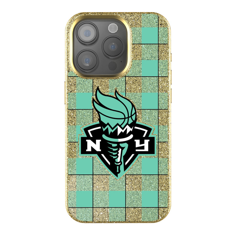 New York Liberty Plaid iPhone Bling Phone Case