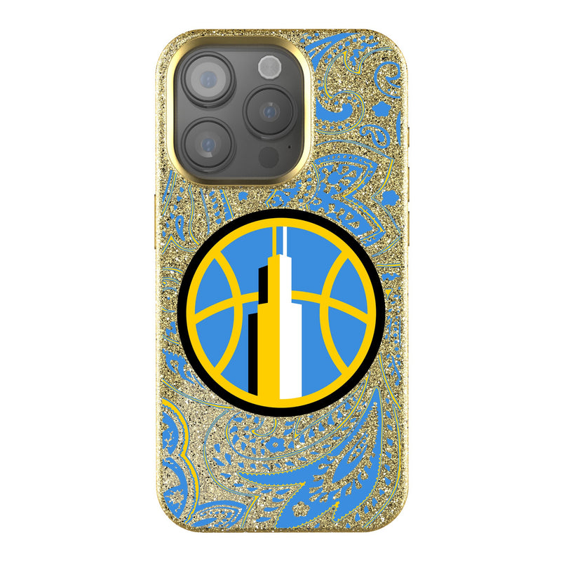 Chicago Sky Paisley iPhone Bling Phone Case