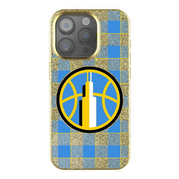 Chicago Sky Plaid iPhone Bling Phone Case