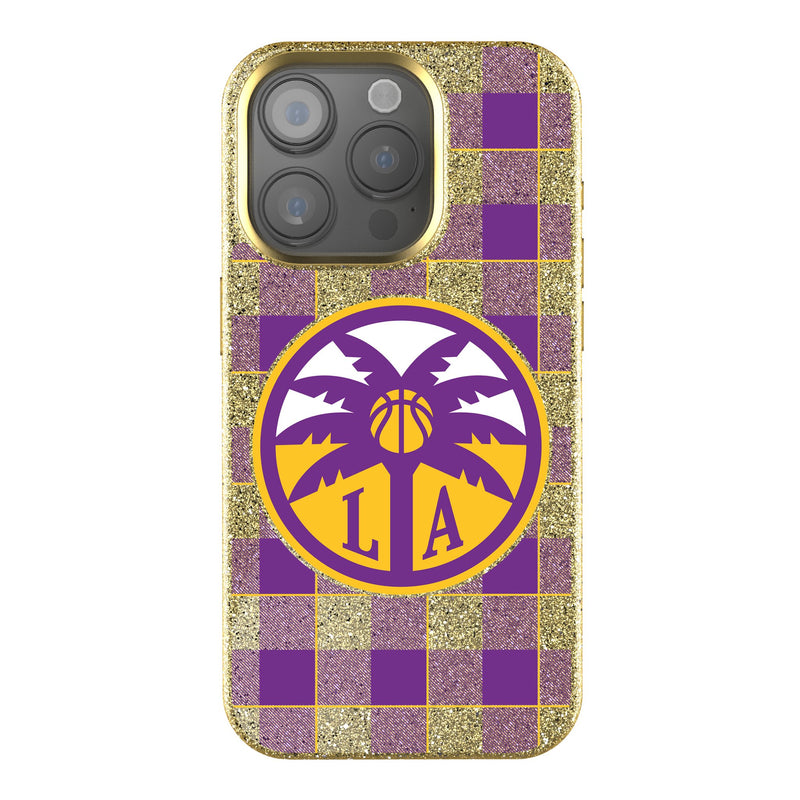 Los Angeles Sparks Plaid iPhone Bling Phone Case